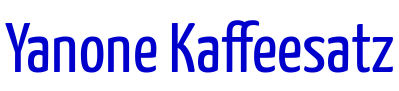 Yanone Kaffeesatz 字体